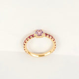 Candy Sweet Violet 18K Gold Ring w. Sapphires