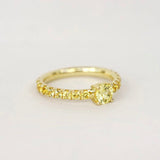 Candy Sweet Yellow 18K Gold Ring w. Sapphires