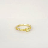 Candy Sweet Yellow 18K Gold Ring w. Sapphires