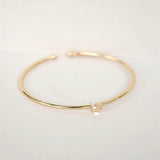 Tiny Cloud 18K Gold or Rosegold Bangle w. Ruby, Sapphires & Tsavorite