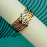 Essential Spring 18K Gold Ring w. Sapphire