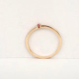 Essential Spring 18K Rosegold Ring w. Sapphire