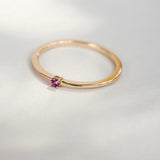 Essential Spring 18K Rosegold Ring w. Sapphire
