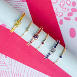 Candy Sweet Yellow 18K Gold Ring w. Sapphires