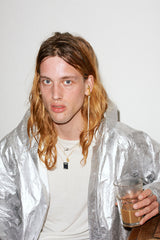 Earphone Gold Plated Earring w. Pearl String