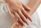 9K Gold Ring w. Ocean Diamond