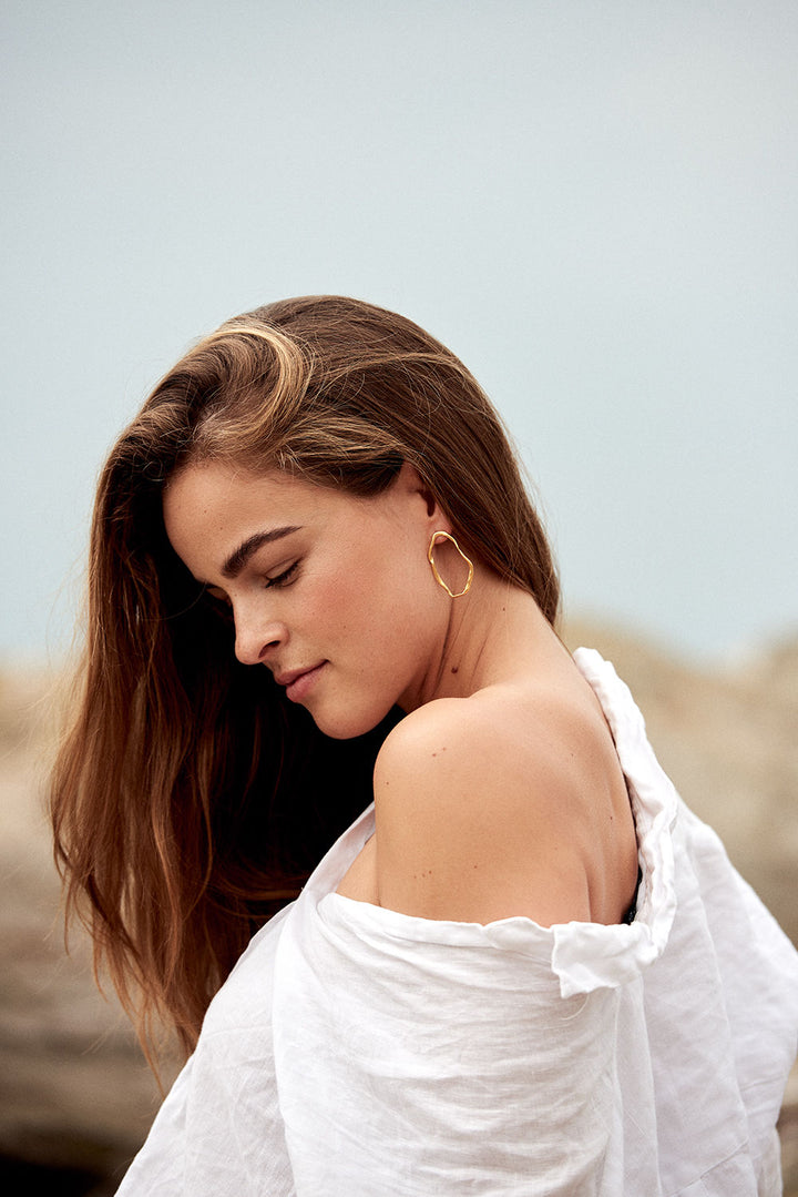 Ripple II Ohrringe vergoldet