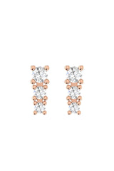 Degrade 18K Rose Gold Earrings w. Lab-Grown Diamonds