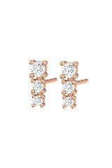 Degrade 18K Rose Gold Earrings w. Lab-Grown Diamonds