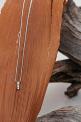 Degrade 18K White Gold Necklace w. Lab-Grown Diamonds