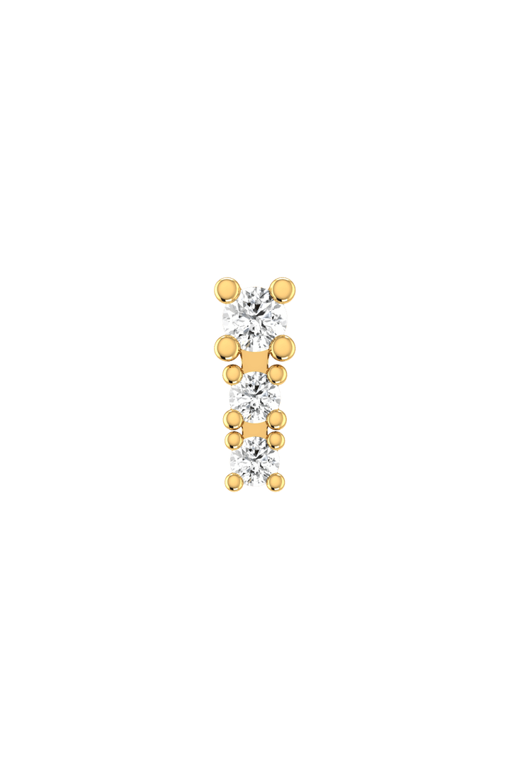 Degrade Piercing 18K Gold Earring w. Lab-Grown Diamonds