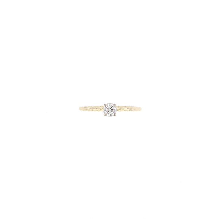 Miss Martha Twist 14K Gold Ring w. Diamond