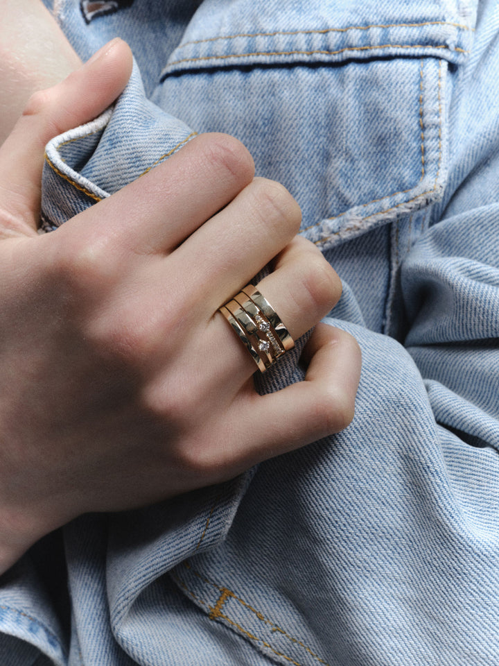 Diamond 0.06 14K Gold, Whitegold or Rosegold Ring w. Diamond