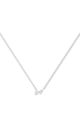 Double Pear Halskette aus 18K Weißgold I Labor-Diamanten