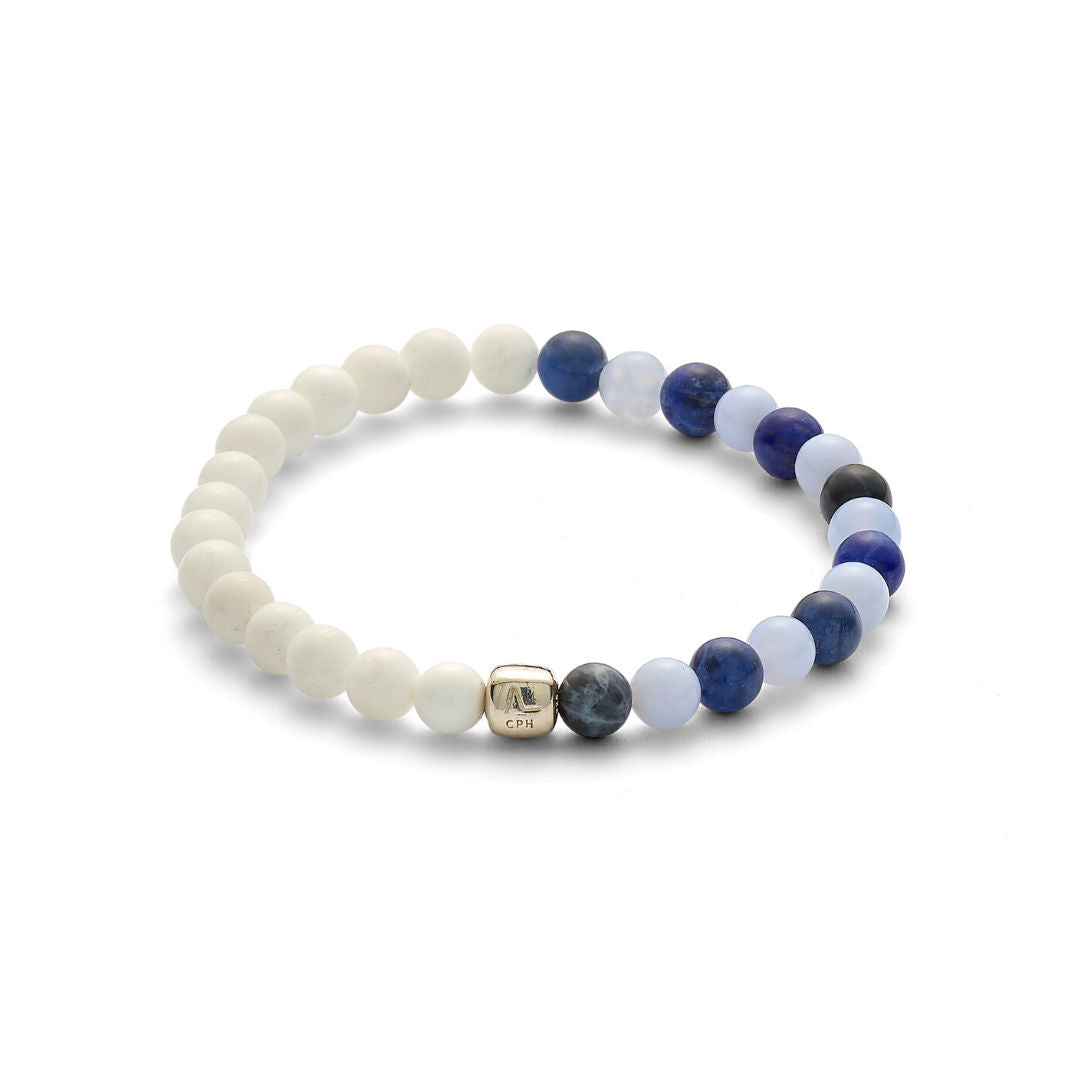 ColorUp Dubai (6mm) sølv Armbånd m. Agat