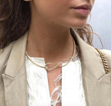 Kharisma 18K goldener Neckring I Diamant