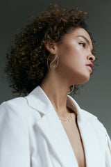 Large Thera 18K Guld Øreringe