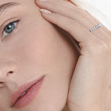 Duo Verlobungsring aus 14K Weißgold I Labor-Diamanten