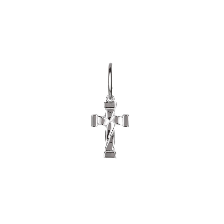 Twisted Cross Silver Earring