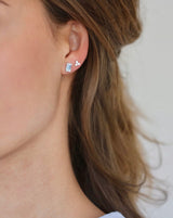 Nord Blue 18K Whitegold Stud w. Aquamarine & Diamond