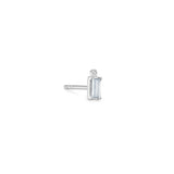 Nord White S 18K Whitegold Stud w. Topaz & Diamond