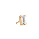 Nord Blue 18K Gold Stud w. Aquamarine & Diamond