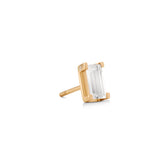 Nord White 18K Gold Stud w. Topaz & Diamond