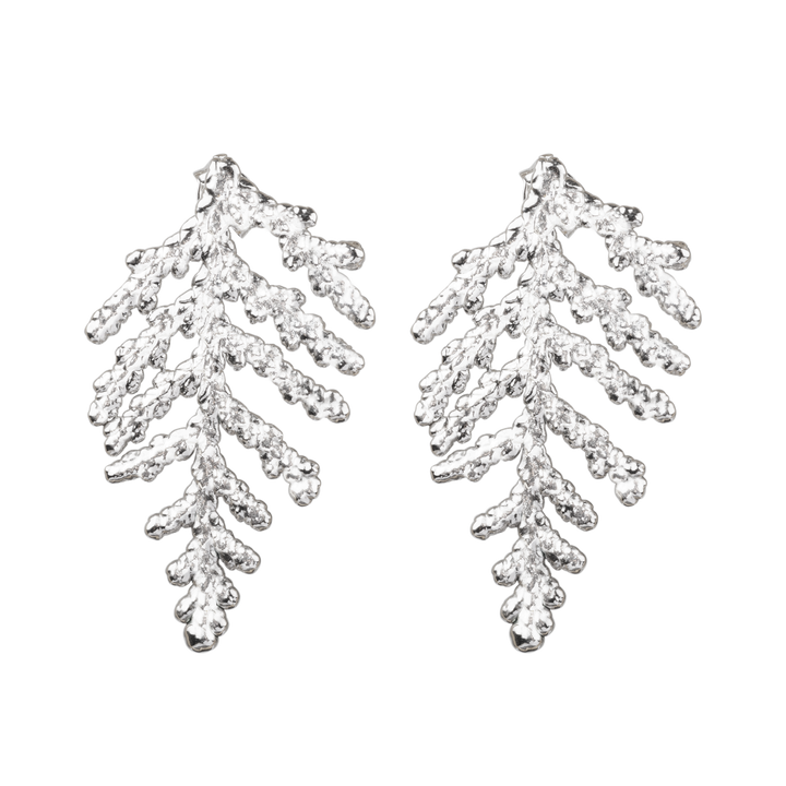 TURVO White Gold Plated Earrings