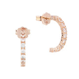 Essential Delight 18K Guld Hoops m. Safirer