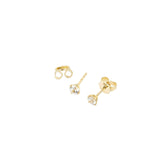 Essential Ease 18K Gold or Rosegold Studs w. Sapphires