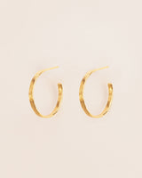 18K Simple Gold Hoops