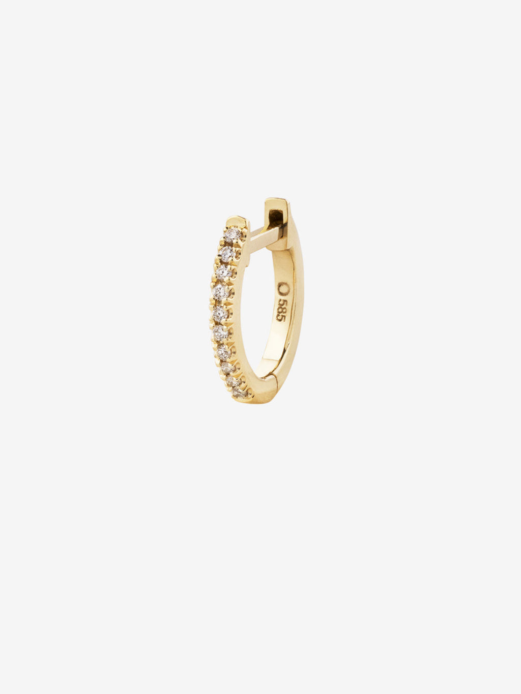 Diamant Huggie aus 14K Gold, Weißgold oder Rosegold I 0.05 Kt.