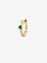 Emerald 0.04 14K Gold, Whitegold or Rosegold Huggie w. Emerald