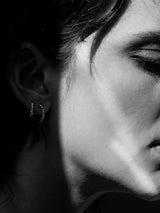 Large Diamond 0.21 14K Gold, Whitegold or Rosegold Huggie w. Diamonds