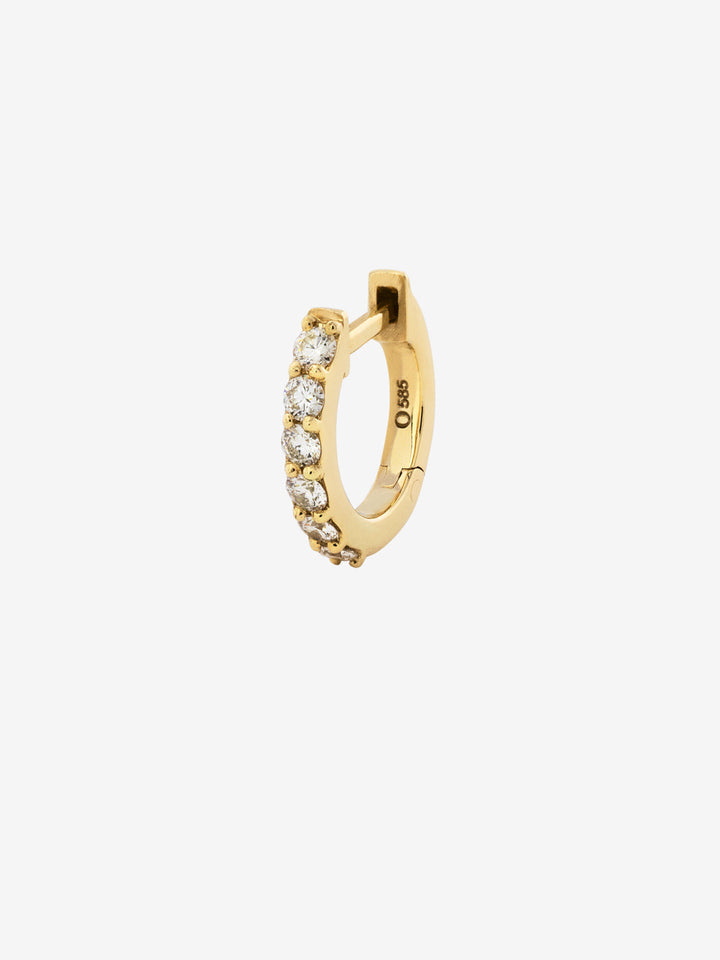 Diamond 0.18 14K Gold, Whitegold or Rosegold Huggie w. Diamonds