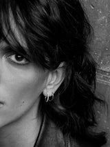 Large Diamond 0.09 14K Gold, Whitegold or Rosegold Huggie w. Diamonds