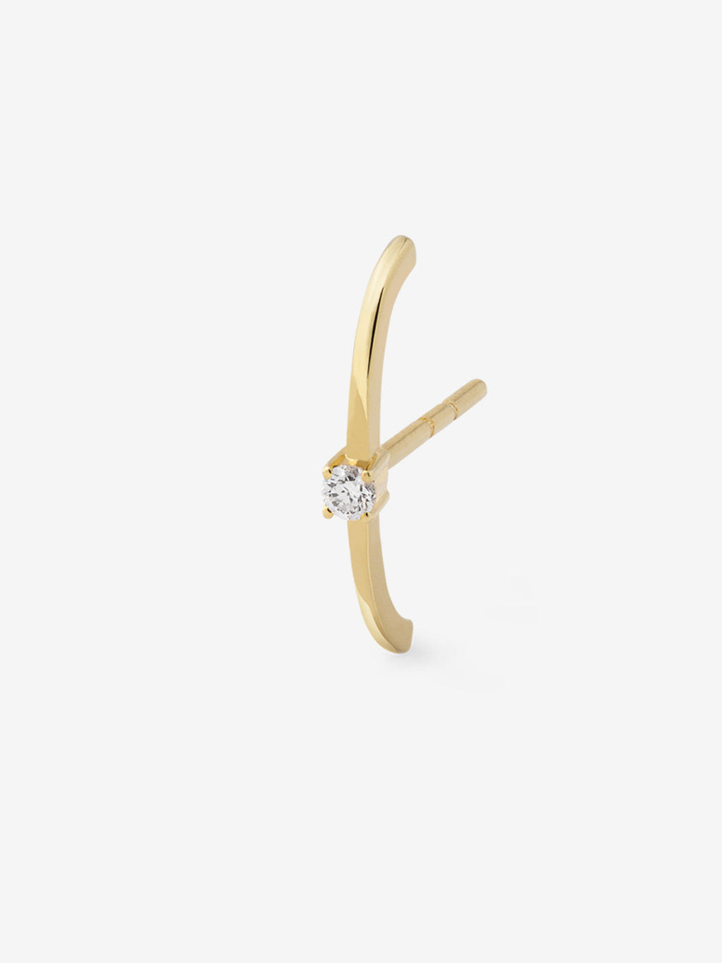 Diamond 0.05 14K Gold, Whitegold or Rosegold Earring w. Diamond