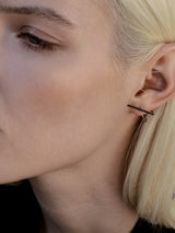 Black Spiral 0.12 14K Gold, Whitegold or Rosegold Earring w. Diamonds