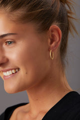 Small Esme 18K Guld Hoops m. Diamanter