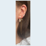 Sway 18K Gold Plated Stud w. White Pearls