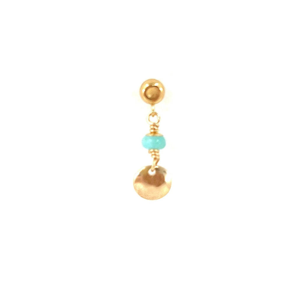 Edda 14K Goldfilled Stud w. Amazonite