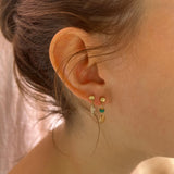 Edda 14K Goldfilled Stud w. Malachite