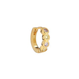 Ellie Huggie goldplattiert 18K I Weißer & gelber Zirkon