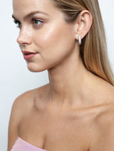 Absolute Big 18K Gold Creoles w. Diamonds