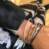 Legacy Knot 18K Rosegold Bangle w. Diamonds