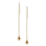 Mk Drop -Ohrringe aus Goldplattierern