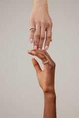 Eternity Baguette Bandring aus 18K Gold Rosegold I Labor-Diamanten