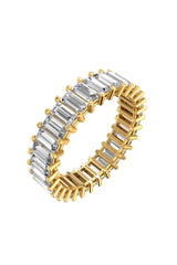 Eternity Baguette Band 18K Gold Ring w. Lab-Grown Diamonds