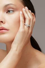 Eternity Band Ring I 18K Weißgold I Labor-Diamanten I 0.10 Kt.