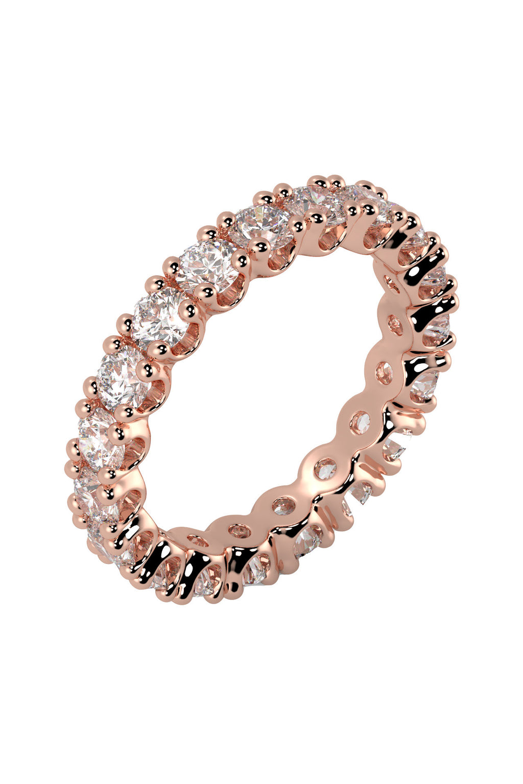 Eternity Band 0.10ct 18K Rose Gold Ring w. Lab-Grown Diamonds